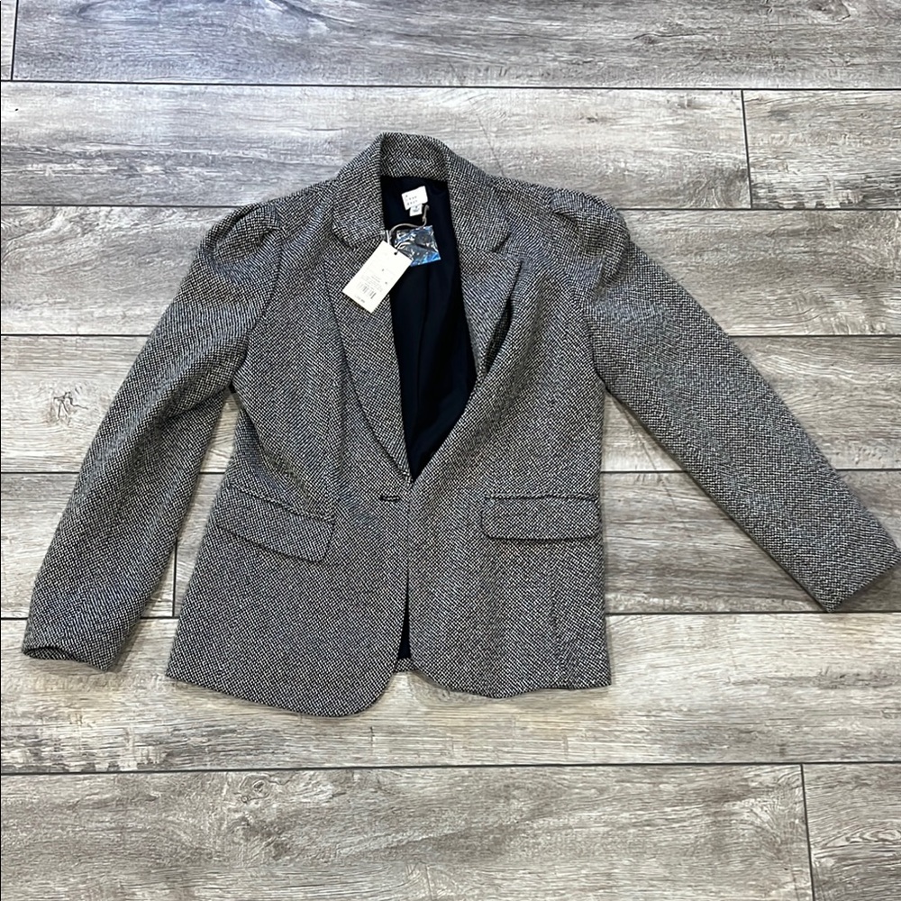 A New Day Gray and Black Blazers Professional Style
